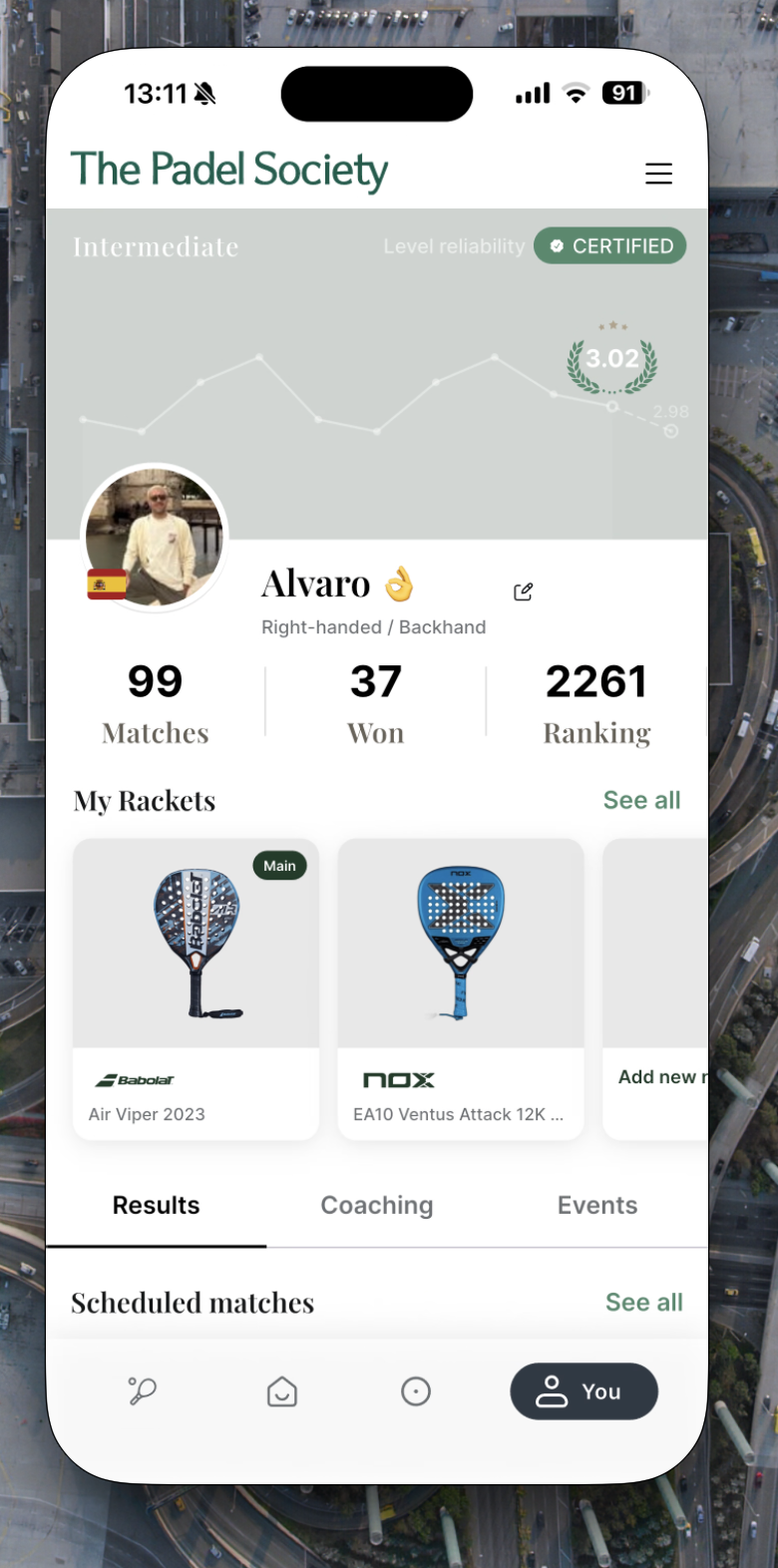 Profile page